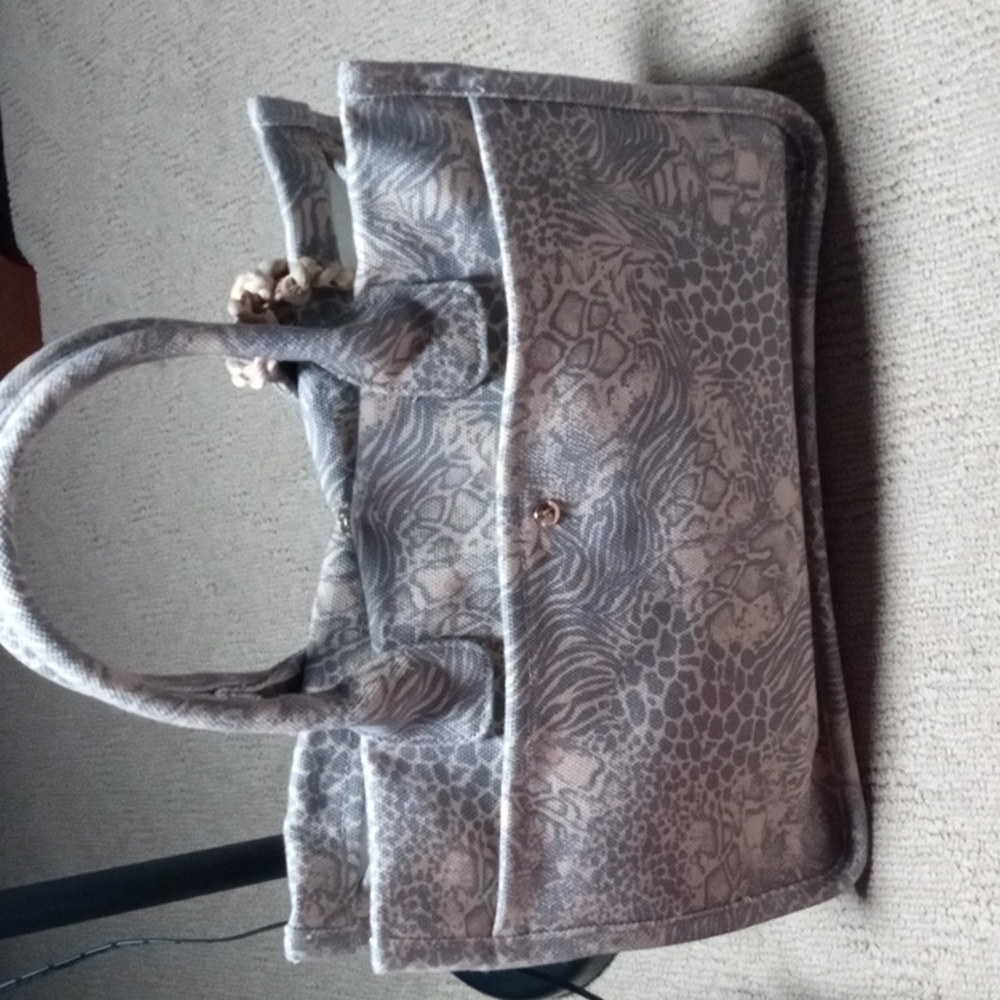 CATO Snake skin on fabric Tote bag.  New with Tags.